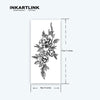 Flower Temporary Tattoo Sticker | Waterproof | Lasts Up to 15 Days | Semi-Permanent