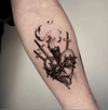15-Day Sword Heart Temporary Tattoo: Waterproof & Semi-Permanent Magic Tattoo Sticker