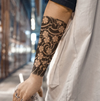 Flower Arm Temporary Tattoo Sticker | Waterproof | Lasts Up to 15 Days | Semi-Permanent Fake Tattoo