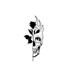 Romantic Skull Temporary Tattoo Sticker, Waterproof Magic Tattoo, Lasts to 15 Days Fake Tattoo, Semi Permanent Tattoo