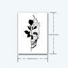 Romantic Skull Temporary Tattoo Sticker, Waterproof Magic Tattoo, Lasts to 15 Days Fake Tattoo, Semi Permanent Tattoo