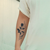 Romantic Skull Temporary Tattoo Sticker, Waterproof Magic Tattoo, Lasts to 15 Days Fake Tattoo, Semi Permanent Tattoo