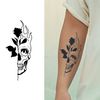 Romantic Skull Temporary Tattoo Sticker, Waterproof Magic Tattoo, Lasts to 15 Days Fake Tattoo, Semi Permanent Tattoo