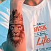Lion Temporary Tattoo Sticker | Waterproof | Lasts up to 15 Days | Semi-Permanent | Realistic Design