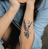 Angel Temporary Tattoo Sticker, Waterproof Magic Tattoo, Lasts to 15 Days Fake Tattoo, Semi Permanent Tattoo