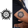 Sun Temporary Tattoo Sticker, Waterproof Magic Tattoo, Lasts to 15 Days Fake Tattoo, Semi Permanent Tattoo