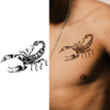 Scorpion Temporary Tattoo Sticker, Waterproof Magic Tattoo, Lasts to 15 Days Fake Tattoo, Semi Permanent Tattoo