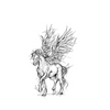 Sketch Pegasus Temporary Tattoo Stickers | Magic Tattoos | Herbal Juice Tattoos | Lasts 1-2 Weeks | Realistic Fake Tattoos