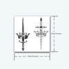 Crown Twin Swords Temporary Tattoo | Waterproof | Lasts Up to 15 Days | Semi-Permanent Look