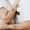Crown Twin Swords Temporary Tattoo | Waterproof | Lasts Up to 15 Days | Semi-Permanent Look