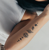 Planets Temporary Tattoo Sticker | Waterproof | Lasts Up to 15 Days | Semi-Permanent Look