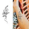 Snake-Wrapped Flower Temporary Tattoo | Waterproof & Long-Lasting | Up to 15 Days Wear