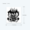 Joker King Skull Temporary Tattoo | Waterproof | Lasts Up to 15 Days | Semi-Permanent