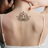 Lotus Flower Temporary Tattoo | Semi-Permanent | Waterproof & Friction-Proof | Lasts 1-2 Weeks