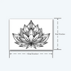Lotus Flower Temporary Tattoo | Semi-Permanent | Waterproof & Friction-Proof | Lasts 1-2 Weeks