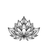 Lotus Flower Temporary Tattoo | Semi-Permanent | Waterproof & Friction-Proof | Lasts 1-2 Weeks