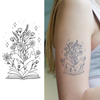 Blooming Book Temporary Tattoo | Waterproof | Lasts up to 15 Days | Semi-Permanent Sticker