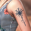 Coconut Tree Temporary Tattoo Sticker, Waterproof Magic Tattoo, Lasts to 15 Days Fake Tattoo, Semi Permanent Tattoo