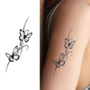 Double Butterfly Temporary Tattoo Stickers | Magic Tattoos | Herbal Juice | Lasts 1-2 Weeks | Realistic Fake Tattoos