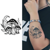 Mushroom Temporary Tattoo Sticker Lasts 1-2 Weeks Waterproof and Chafing Resistant
