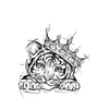 Tiger Temporary Tattoo Stickers | Crowned Tiger Design | Lasts 1-2 Weeks | Water & Sweat Resistant | Ultra-Realistic Fake Tattoos