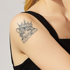 Tiger Temporary Tattoo Stickers | Crowned Tiger Design | Lasts 1-2 Weeks | Water & Sweat Resistant | Ultra-Realistic Fake Tattoos