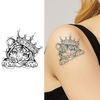 Tiger Temporary Tattoo Stickers | Crowned Tiger Design | Lasts 1-2 Weeks | Water & Sweat Resistant | Ultra-Realistic Fake Tattoos