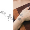 Pterosaur Temporary Tattoo | Waterproof | Lasts up to 15 Days | Semi-Permanent