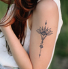 New Lotus Temporary Tattoo | Waterproof | Lasts Up to 15 Days | Semi-Permanent | Quick & Easy Application