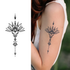 New Lotus Temporary Tattoo | Waterproof | Lasts Up to 15 Days | Semi-Permanent | Quick & Easy Application