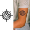Compass Temporary Tattoo Sticker | Waterproof | Lasts up to 15 Days | Semi-Permanent Look