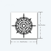 Compass Temporary Tattoo Sticker | Waterproof | Lasts up to 15 Days | Semi-Permanent Look