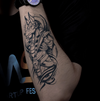 Wolf Temporary Tattoo Sticker, Waterproof Magic Tattoo, Lasts to 15 Days Fake Tattoo, Semi Permanent Tattoo