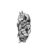 Wolf Temporary Tattoo Sticker, Waterproof Magic Tattoo, Lasts to 15 Days Fake Tattoo, Semi Permanent Tattoo