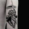 One-Horned Monster Temporary Tattoo | Waterproof | Lasts Up to 15 Days | Semi-Permanent Look