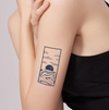 Setting Sun Temporary Tattoo | Waterproof | Lasts Up to 15 Days | Easy Application