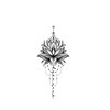 Lotus Temporary Tattoo Sticker | Waterproof | Lasts up to 15 Days | Semi Permanent Fake Tattoo
