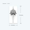 Lotus Temporary Tattoo Sticker | Waterproof | Lasts up to 15 Days | Semi Permanent Fake Tattoo