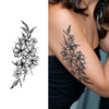 Flower Temporary Tattoo Sticker | Waterproof | Lasts Up to 15 Days | Semi-Permanent Fake Tattoo