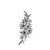 Flower Temporary Tattoo Sticker | Waterproof | Lasts Up to 15 Days | Semi-Permanent Fake Tattoo
