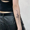 Moon Temporary Tattoo Sticker | Waterproof | Lasts up to 15 Days | Semi-Permanent Look