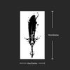 Feather Temporary Tattoo Sticker, Waterproof Magic Tattoo, Lasts to 15 Days Fake Tattoo, Semi Permanent Tattoo