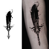 Feather Temporary Tattoo Sticker, Waterproof Magic Tattoo, Lasts to 15 Days Fake Tattoo, Semi Permanent Tattoo