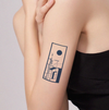 Utility Pole Temporary Tattoo | Waterproof | Lasts Up To 15 Days | Semi-Permanent Look