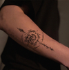 Compass Temporary Tattoo Sticker | Waterproof | Lasts up to 15 Days | Semi-Permanent Fake Tattoo