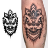 Lion Head Temporary Tattoo | Waterproof | Lasts up to 15 Days | Semi-Permanent Fake Tattoo