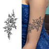 Flower Temporary Tattoo Sticker | Waterproof | Lasts Up to 15 Days | Semi-Permanent