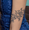 Flower Temporary Tattoo Sticker | Waterproof | Lasts Up to 15 Days | Semi-Permanent