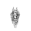 Moon Devil Temporary Tattoo Sticker | Waterproof | Lasts Up to 15 Days | Semi-Permanent