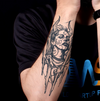 Moon Devil Temporary Tattoo Sticker | Waterproof | Lasts Up to 15 Days | Semi-Permanent